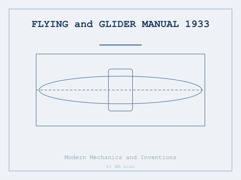 Flying & Glider Manual 1933 (public domain)